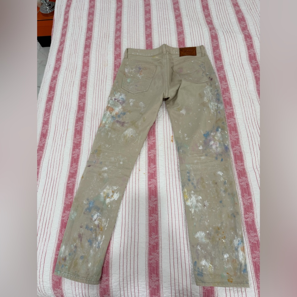 Ralph Lauren Polo Astor Slim Boyfriend Jeans in Beige - Picture 5 of 7
